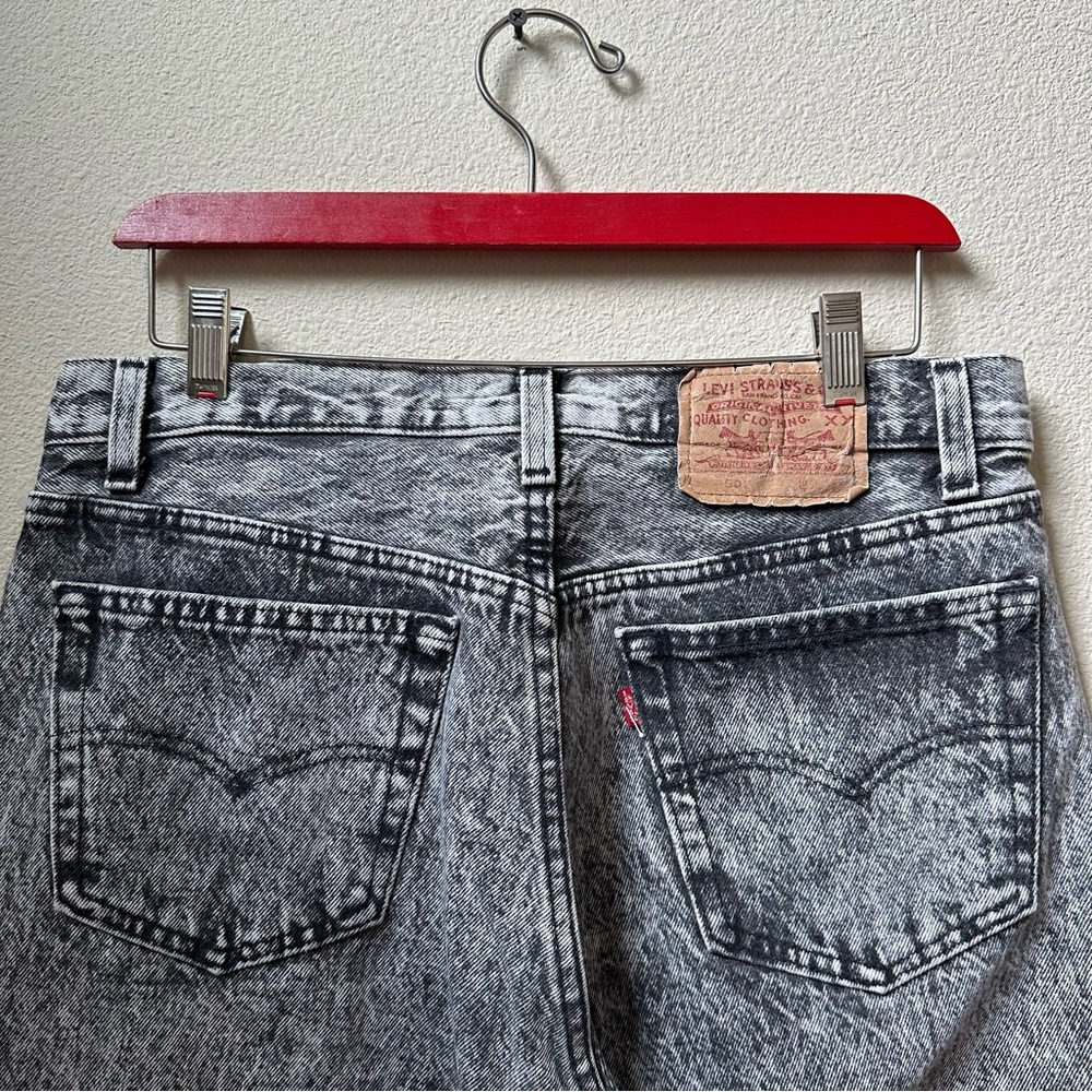 80s Levis 501 Black Acid Wash